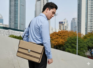 Jute Laptop Bag Eco-Friendly Style Meets Functionality for Official Use with 15.6 Inch Screen for Professional Work & Travel