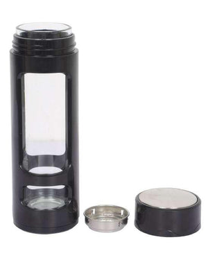 Rapid Blend Stainless Steel Glass Bottle with Pill Holder - Assorted
